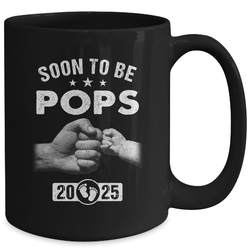 Soon To Be Pops Est 2025 Fathers Day First Time New Pops Mug | teecentury