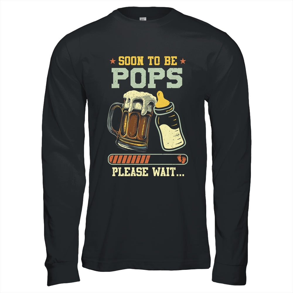 Soon To Be Pops Est 2025 Pregnancy Announcement Loading Shirt & Hoodie | teecentury