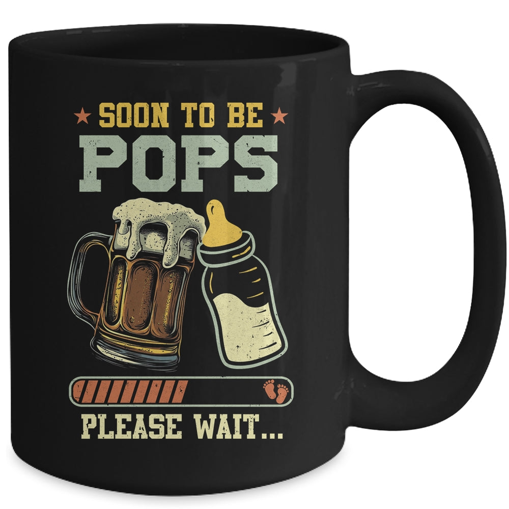 Soon To Be Pops Est 2025 Pregnancy Announcement Loading Mug | teecentury