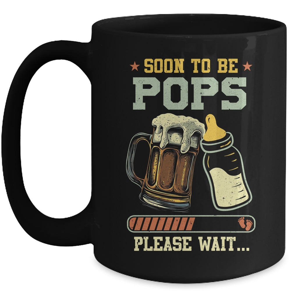 Soon To Be Pops Est 2025 Pregnancy Announcement Loading Mug | teecentury