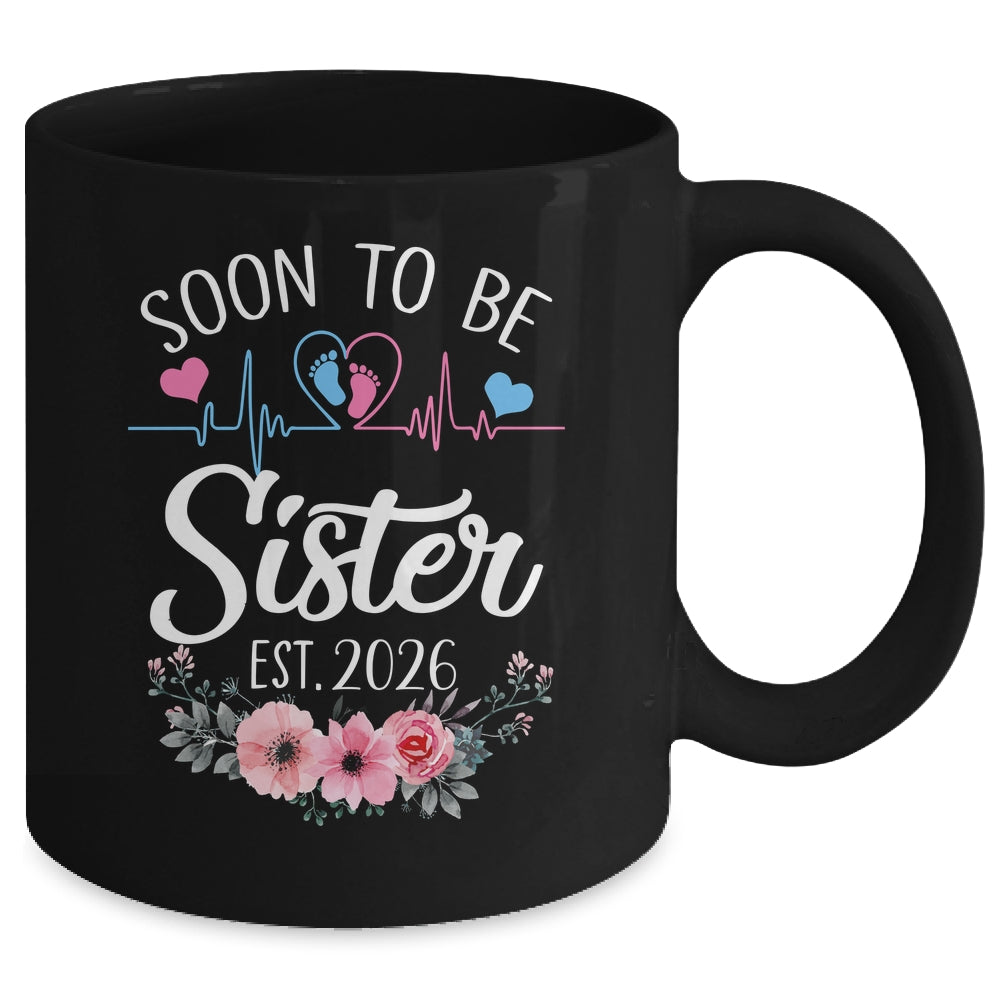 Soon To Be Sister 2026 First Time Pregnancy Announcement Mug | teecentury