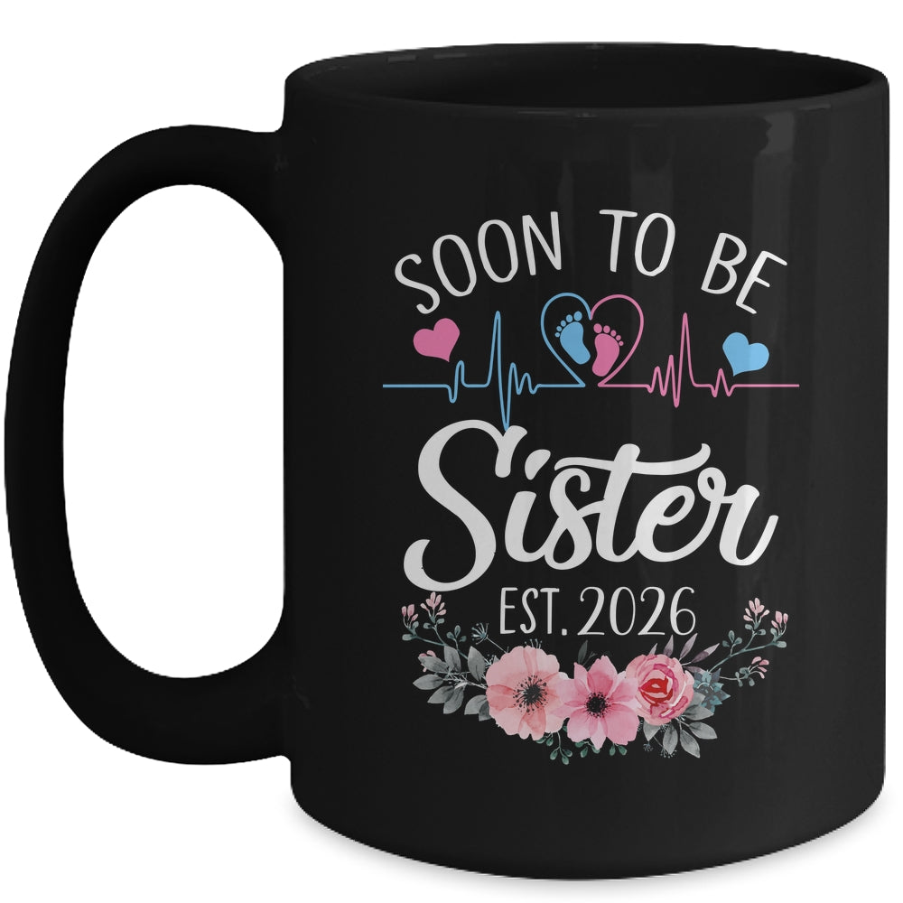 Soon To Be Sister 2026 First Time Pregnancy Announcement Mug | teecentury
