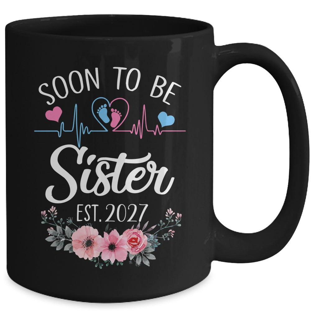 Soon To Be Sister 2027 First Time Pregnancy Announcement Mug | teecentury