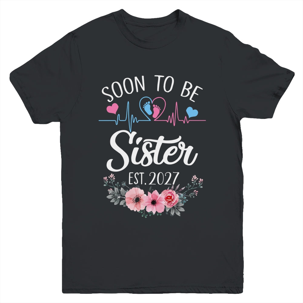 Soon To Be Sister 2027 First Time Pregnancy Announcement Youth Shirt | teecentury