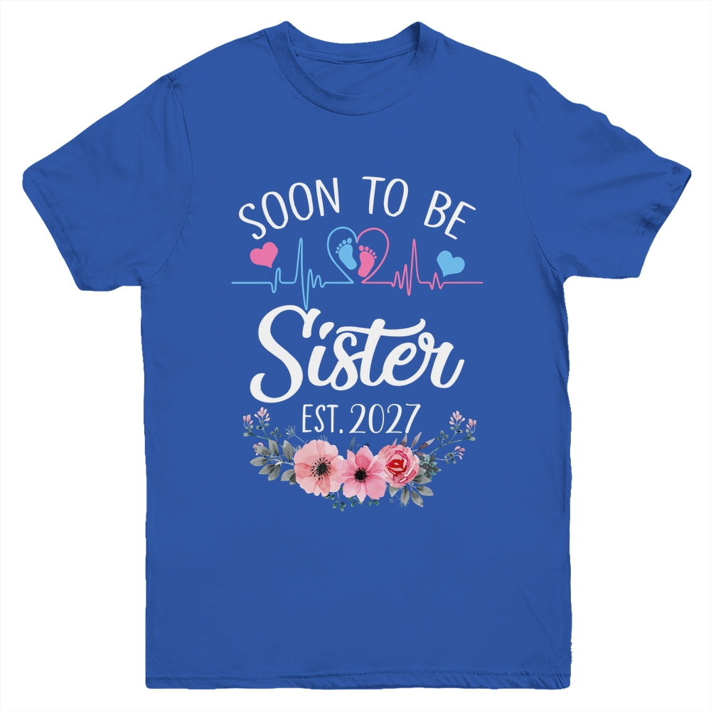 Soon To Be Sister 2027 First Time Pregnancy Announcement Youth Shirt | teecentury