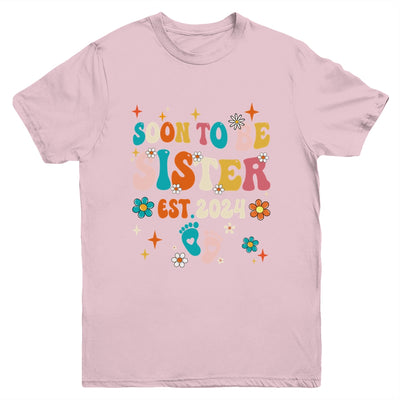 Soon To Be Sister Est 2024 Pregnancy Announcement Groovy Youth Shirt | teecentury