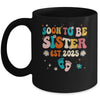 Soon To Be Sister Est 2025 Pregnancy Announcement Groovy Mug | teecentury