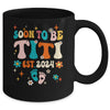 Soon To Be Titi Est 2024 Pregnancy Announcement Groovy Mug | teecentury