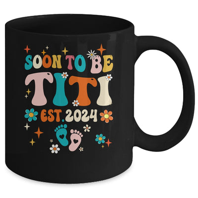 Soon To Be Titi Est 2024 Pregnancy Announcement Groovy Mug | teecentury