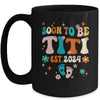 Soon To Be Titi Est 2024 Pregnancy Announcement Groovy Mug | teecentury