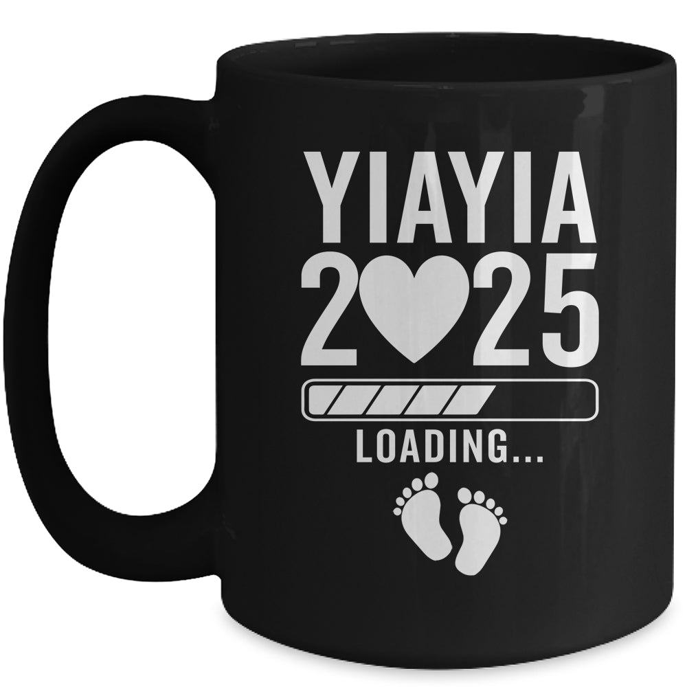 Soon To Be Yiayia 2025 Pregnancy Announcement Loading Mug | teecentury