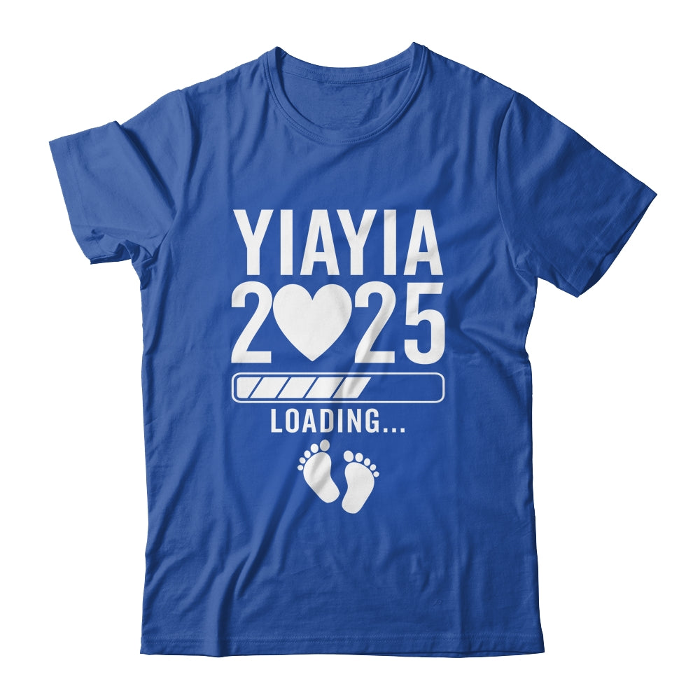Soon To Be Yiayia 2025 Pregnancy Announcement Loading Shirt & Tank Top | teecentury