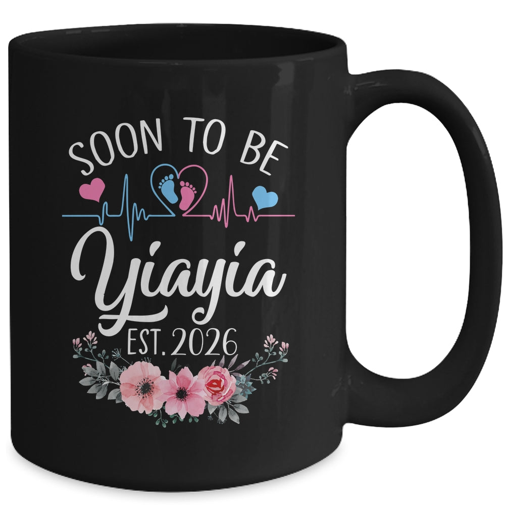 Soon To Be Yiayia 2026 First Time Pregnancy Announcement Mug | teecentury