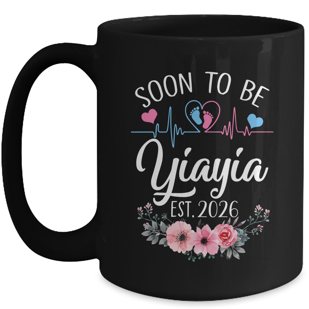 Soon To Be Yiayia 2026 First Time Pregnancy Announcement Mug | teecentury