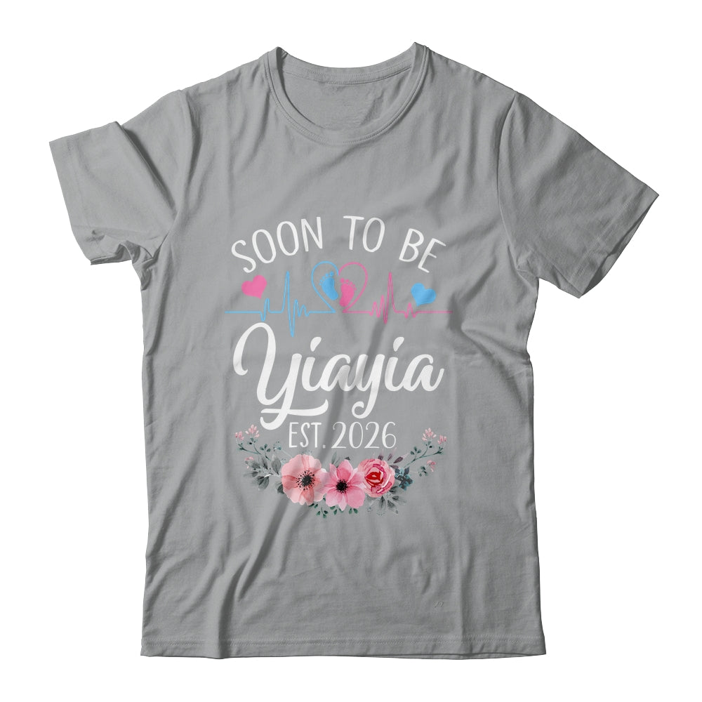 Soon To Be Yiayia 2026 First Time Pregnancy Announcement Shirt & Tank Top | teecentury