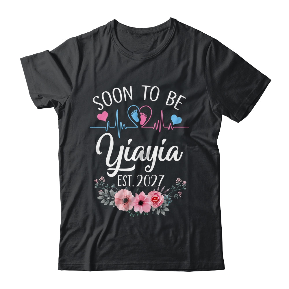 Soon To Be Yiayia 2027 First Time Pregnancy Announcement Shirt & Tank Top | teecentury