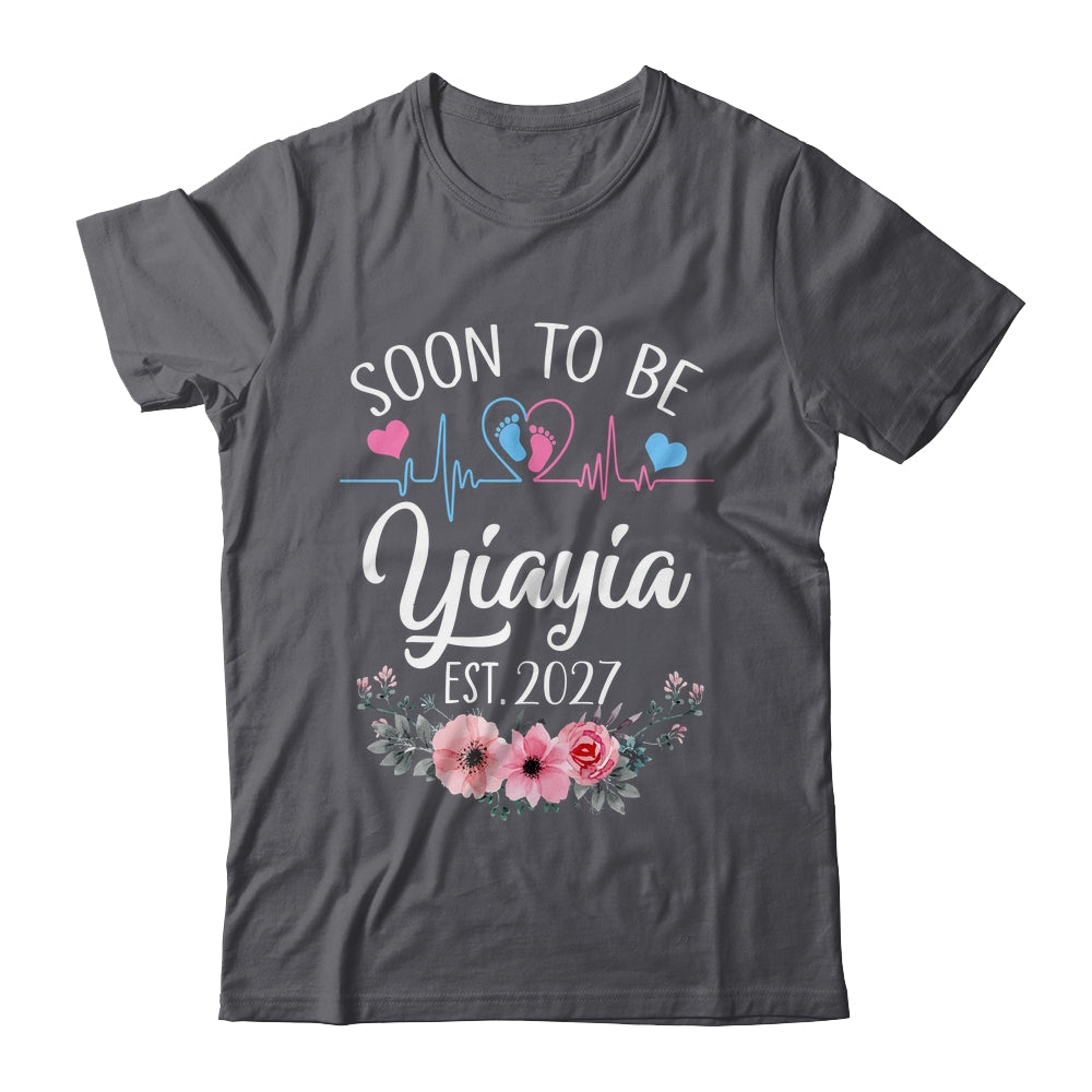 Soon To Be Yiayia 2027 First Time Pregnancy Announcement Shirt & Tank Top | teecentury