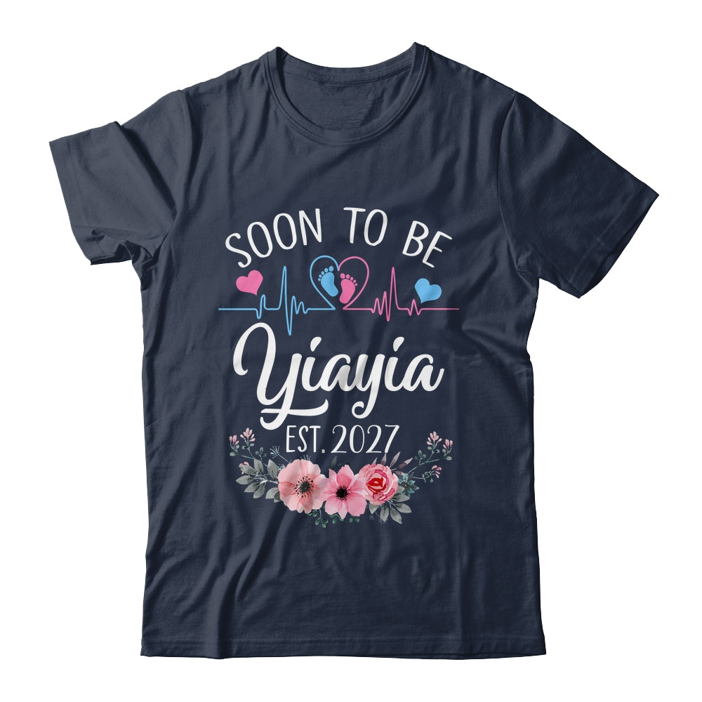 Soon To Be Yiayia 2027 First Time Pregnancy Announcement Shirt & Tank Top | teecentury