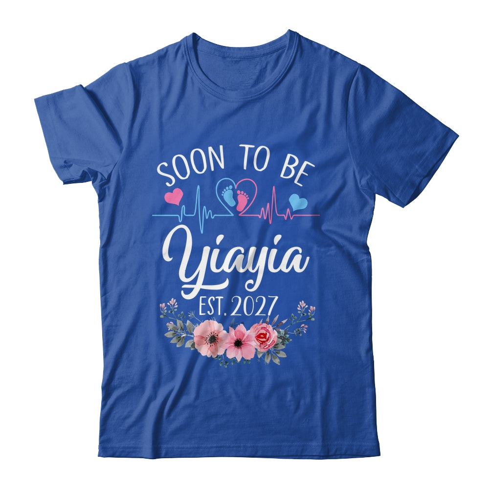 Soon To Be Yiayia 2027 First Time Pregnancy Announcement Shirt & Tank Top | teecentury