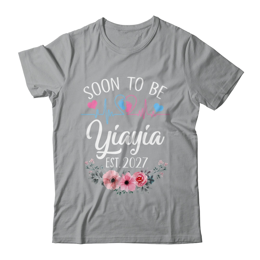Soon To Be Yiayia 2027 First Time Pregnancy Announcement Shirt & Tank Top | teecentury