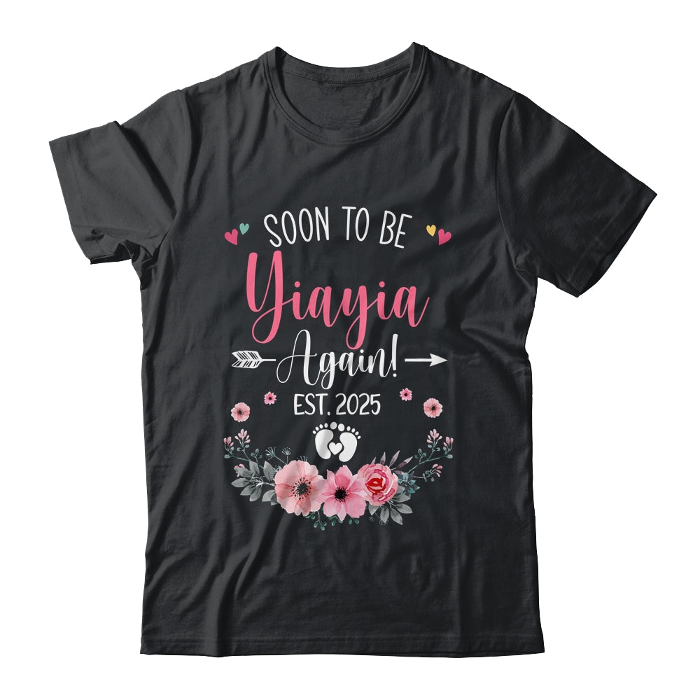 Soon To Be Yiayia Again Est 2025 Mothers Day Shirt & Tank Top | teecentury