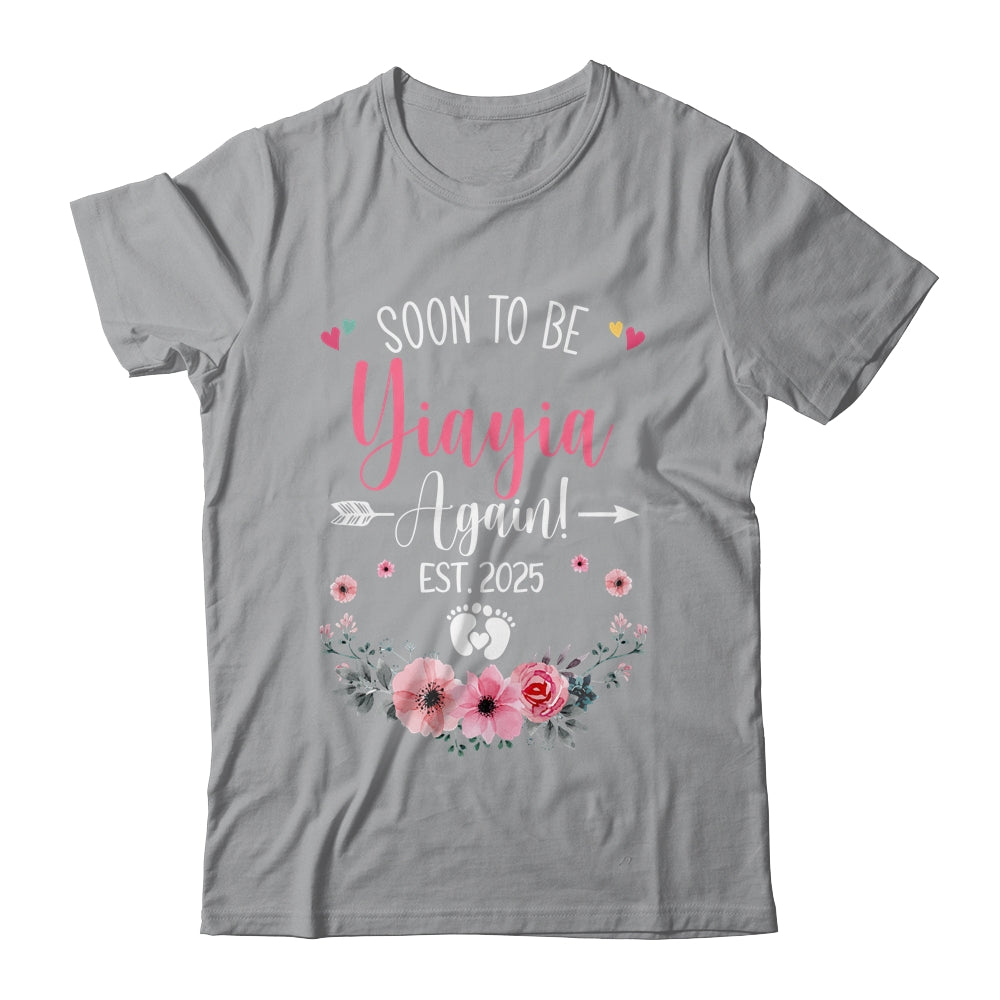 Soon To Be Yiayia Again Est 2025 Mothers Day Shirt & Tank Top | teecentury