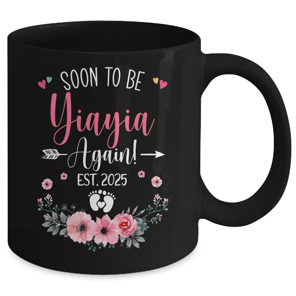 Soon To Be Yiayia Again Est 2025 Mothers Day Mug | teecentury