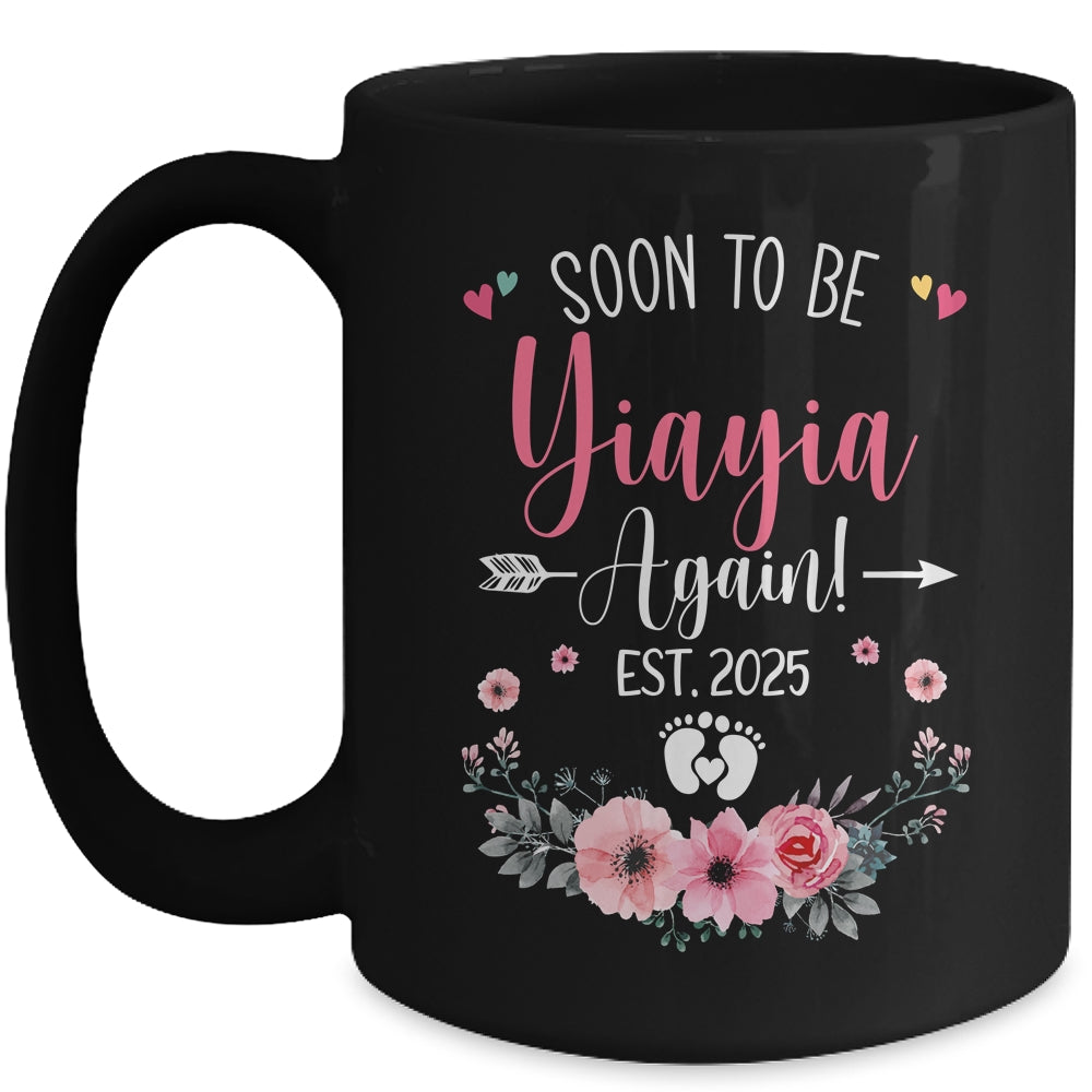 Soon To Be Yiayia Again Est 2025 Mothers Day Mug | teecentury