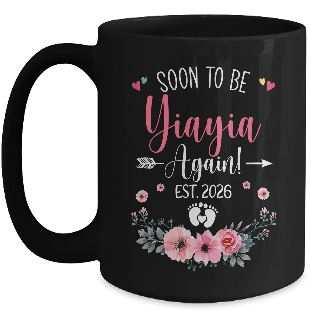 Soon To Be Yiayia Again Est 2026 Mothers Day Mug | teecentury