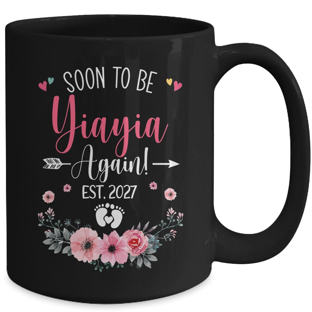 Soon To Be Yiayia Again Est 2027 Mothers Day Mug | teecentury