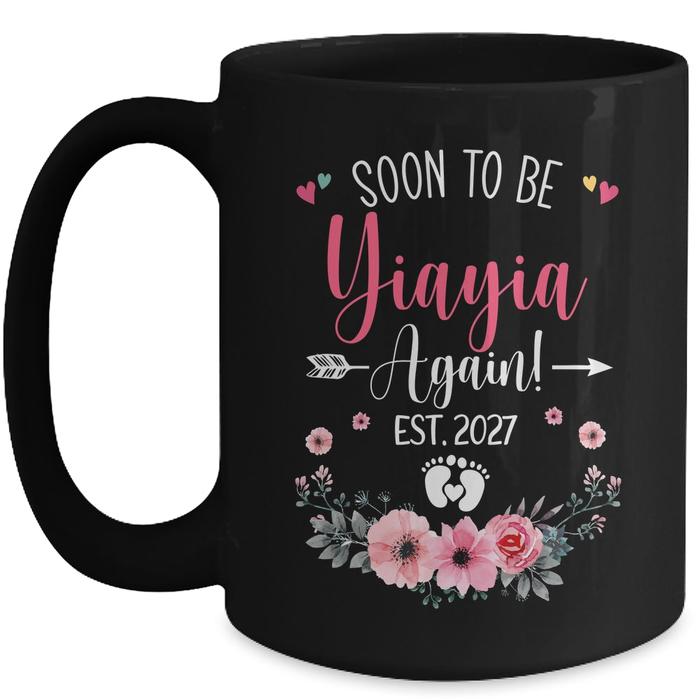 Soon To Be Yiayia Again Est 2027 Mothers Day Mug | teecentury