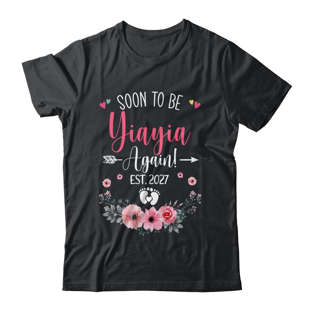 Soon To Be Yiayia Again Est 2027 Mothers Day Shirt & Tank Top | teecentury