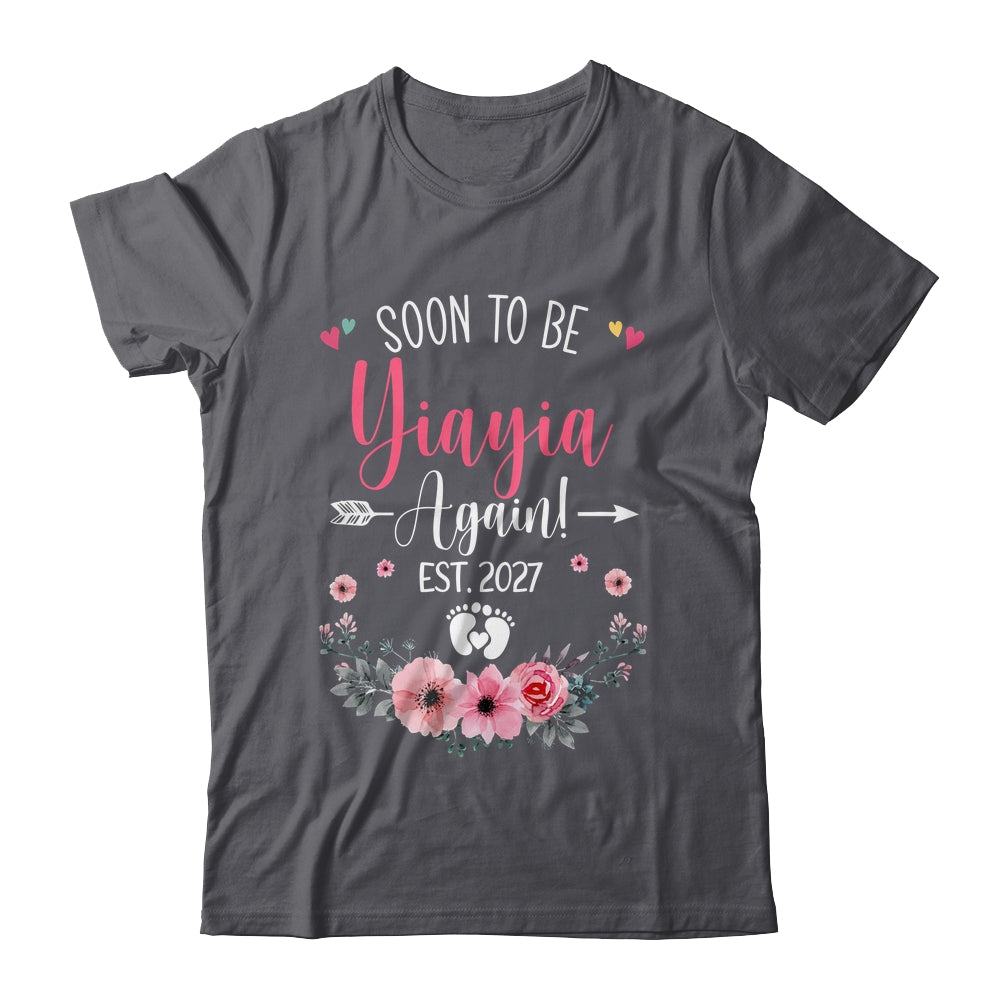 Soon To Be Yiayia Again Est 2027 Mothers Day Shirt & Tank Top | teecentury