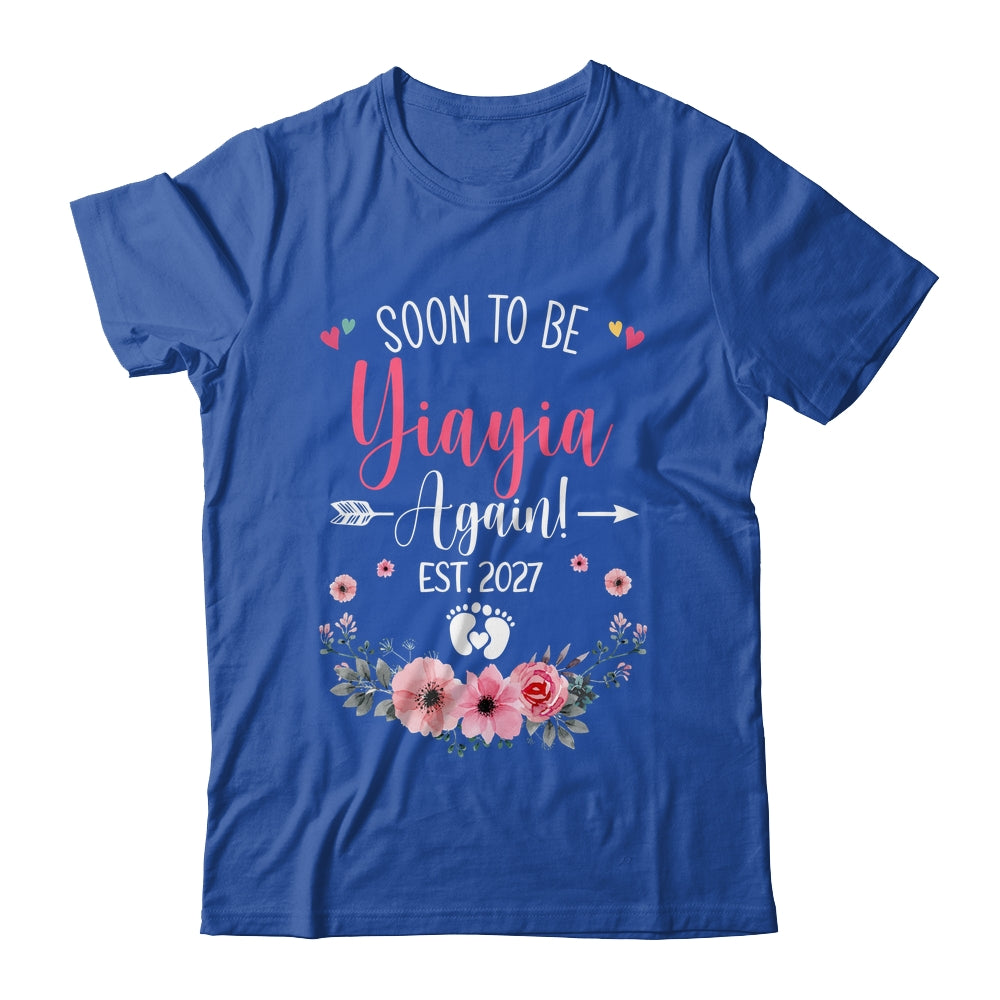 Soon To Be Yiayia Again Est 2027 Mothers Day Shirt & Tank Top | teecentury