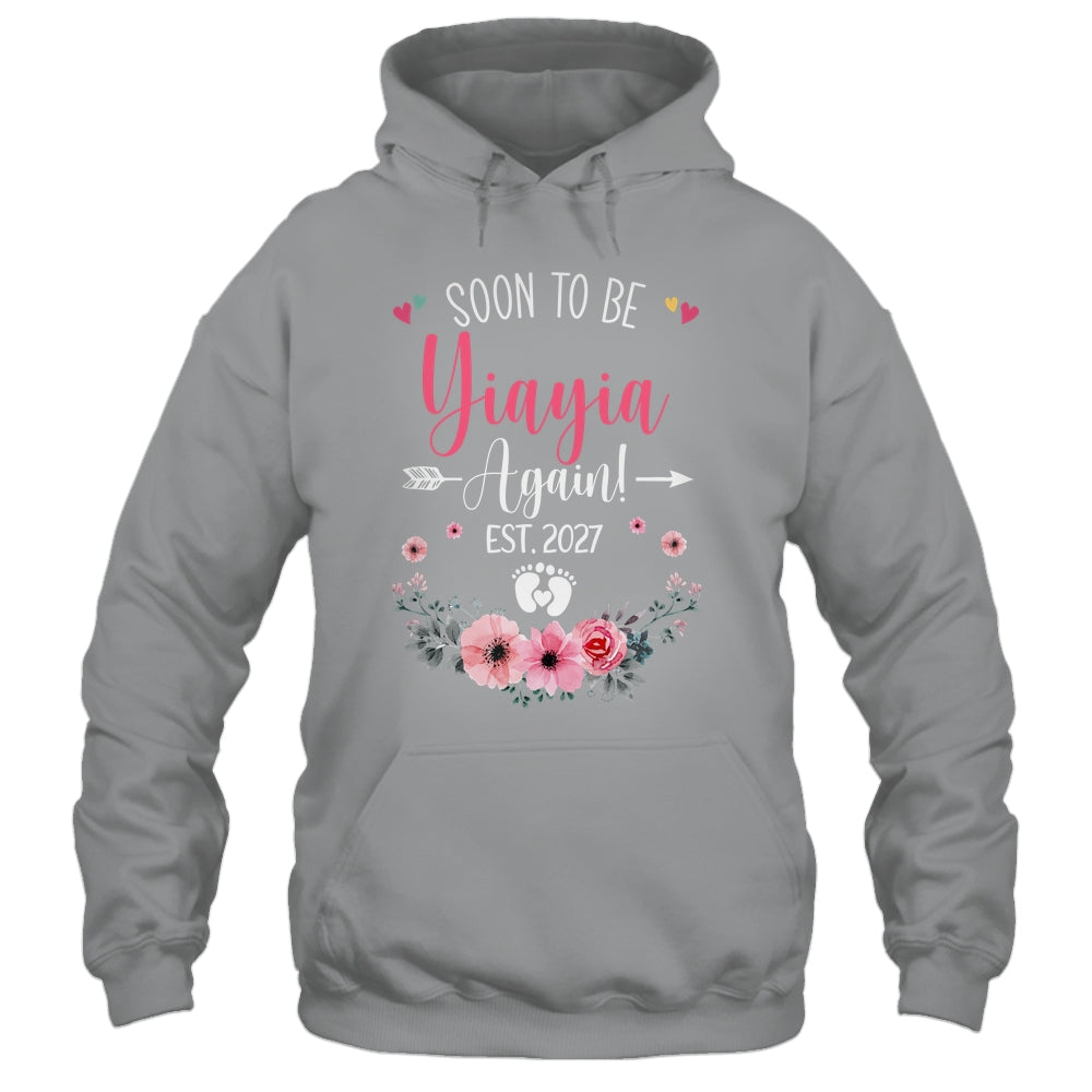Soon To Be Yiayia Again Est 2027 Mothers Day Shirt & Tank Top | teecentury