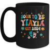Soon To Be Yiayia Est 2024 Pregnancy Announcement Groovy Mug | teecentury