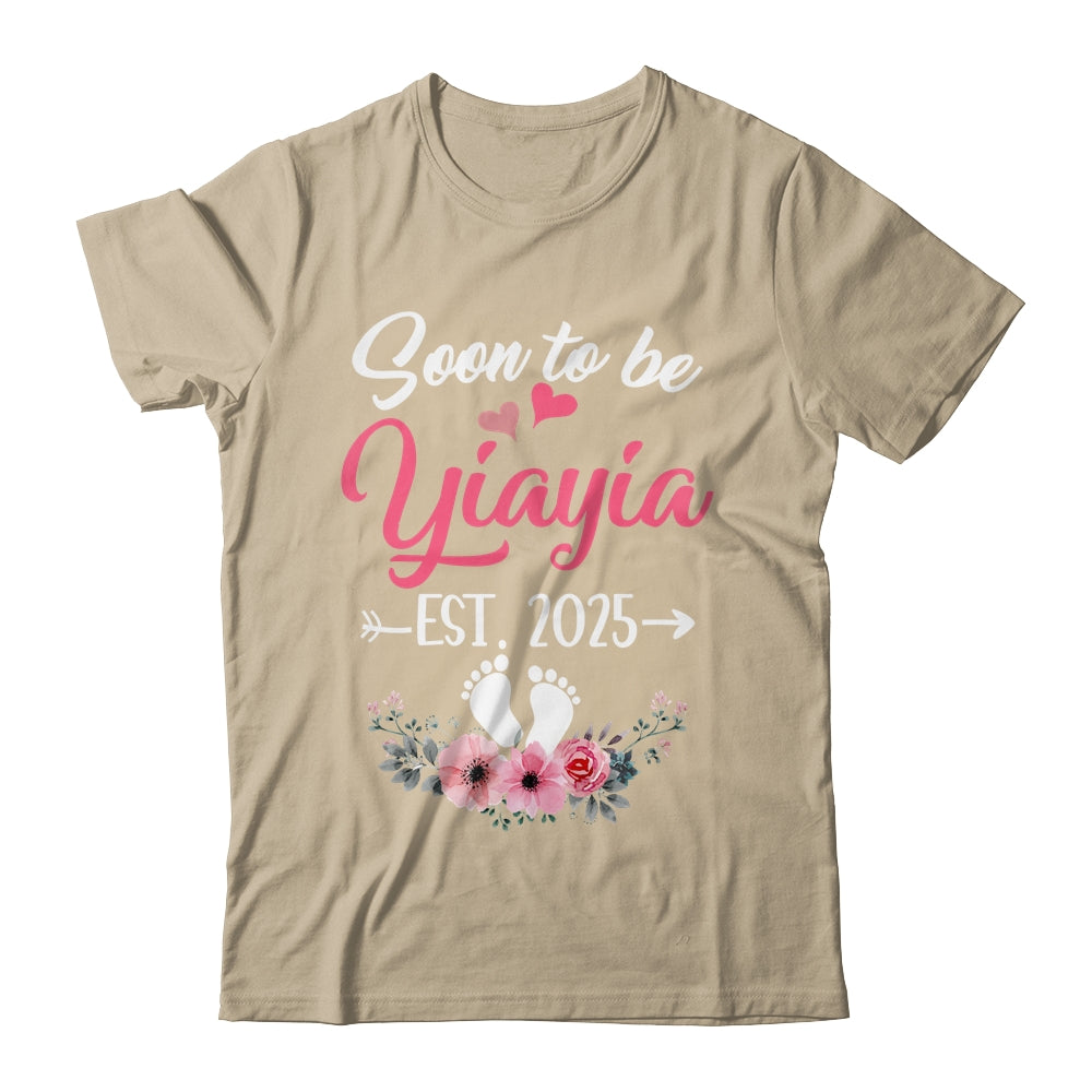 Soon To Be Yiayia Est 2025 Mothers Day First Time Yiayia Shirt & Tank Top | teecentury