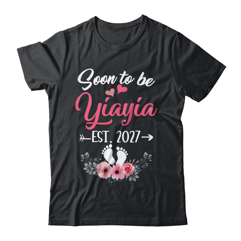 Soon To Be Yiayia Est 2027 Mothers Day First Time Yiayia Shirt & Tank Top | teecentury