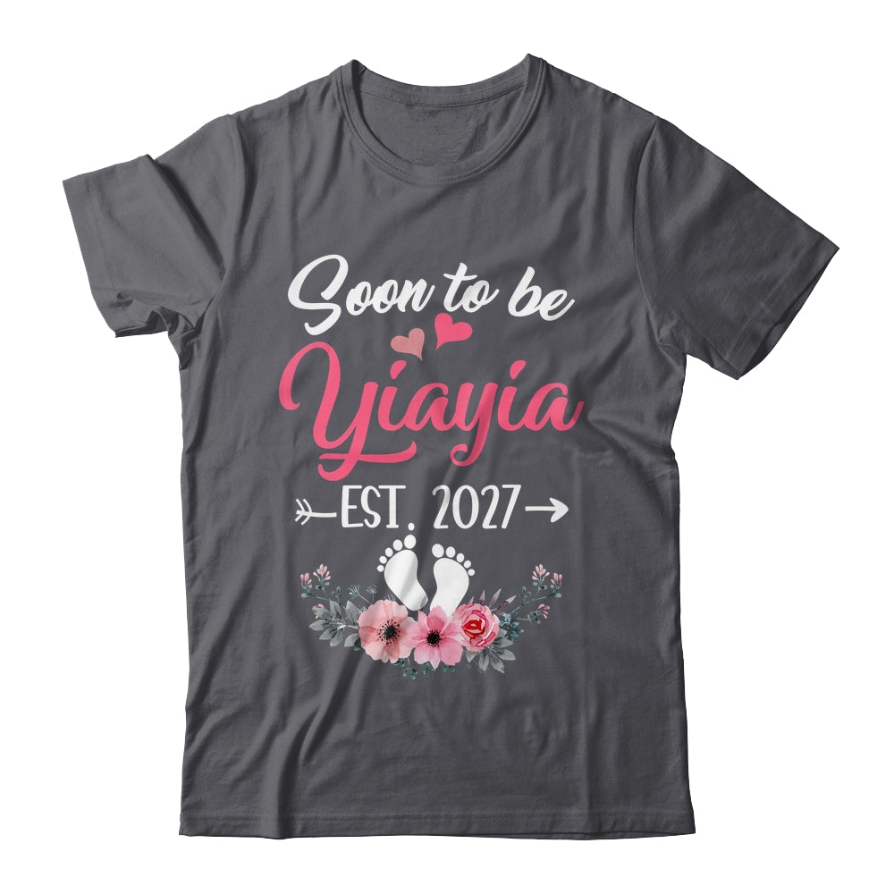 Soon To Be Yiayia Est 2027 Mothers Day First Time Yiayia Shirt & Tank Top | teecentury