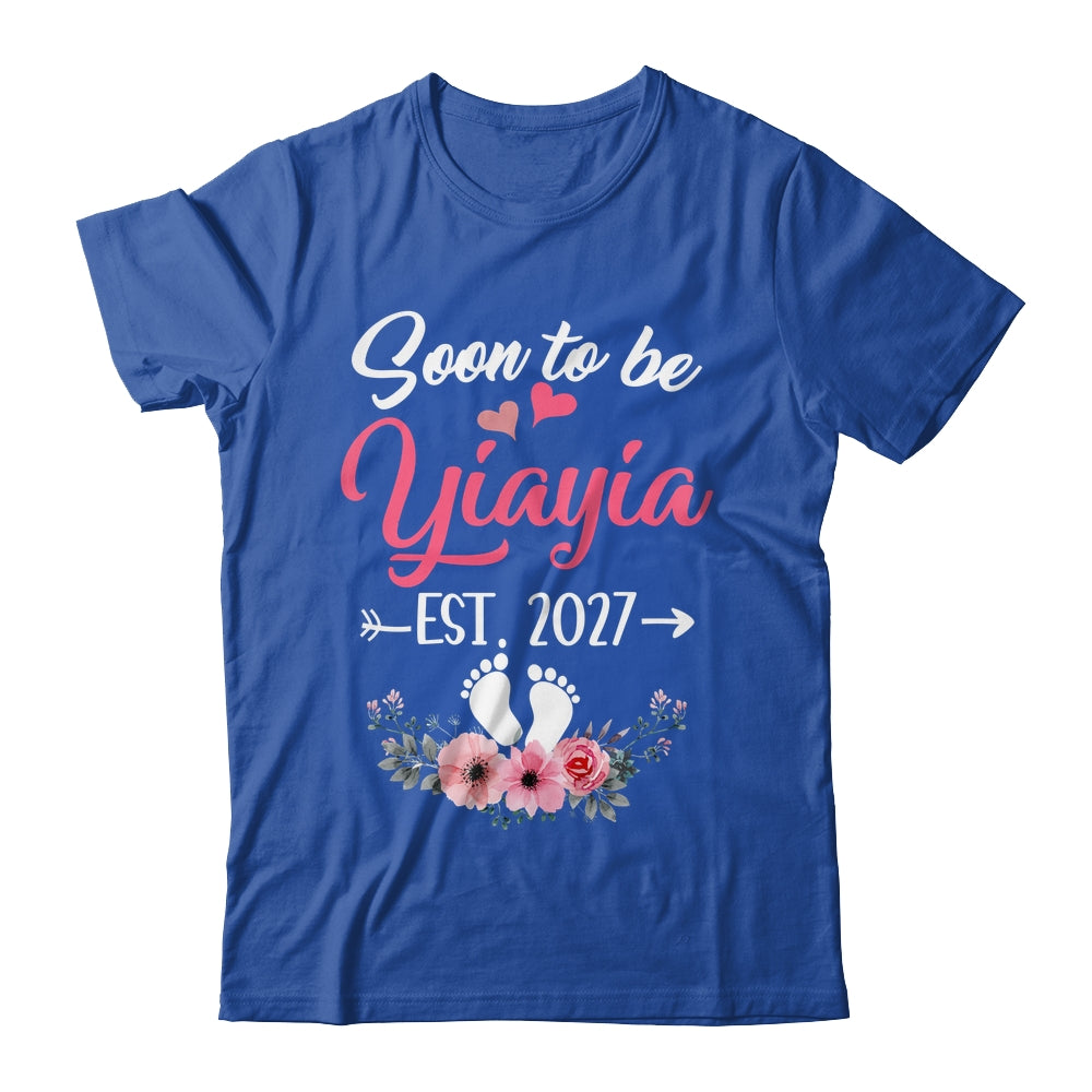 Soon To Be Yiayia Est 2027 Mothers Day First Time Yiayia Shirt & Tank Top | teecentury