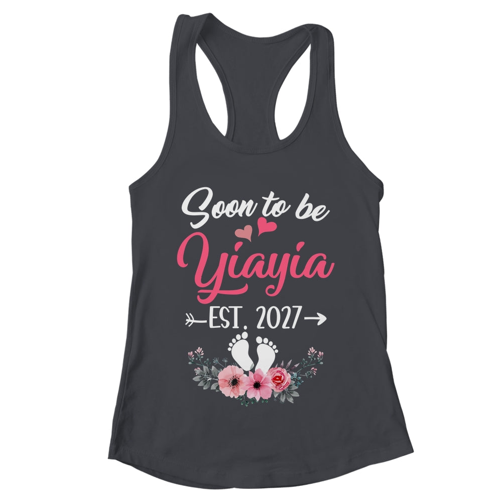 Soon To Be Yiayia Est 2027 Mothers Day First Time Yiayia Shirt & Tank Top | teecentury