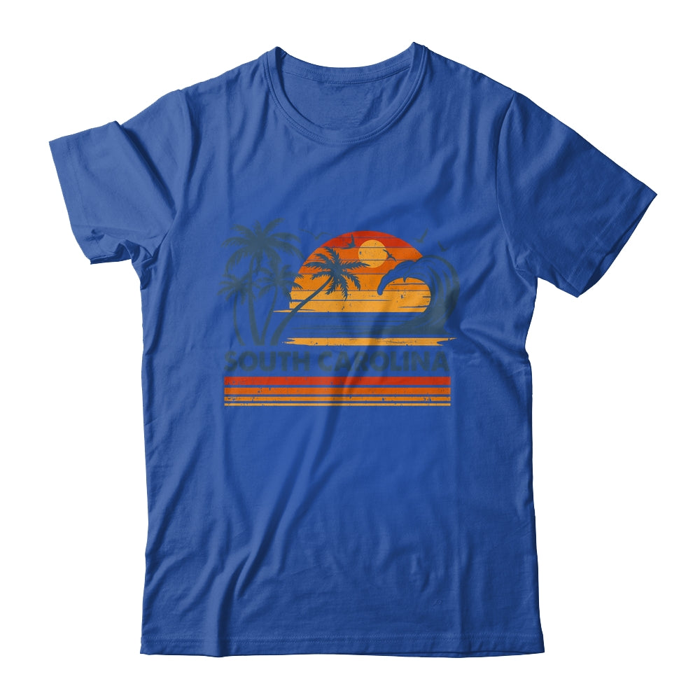 South Carolina Vacation Sunset Cute 70s Vintage Retro Beach Shirt & Tank Top | teecentury