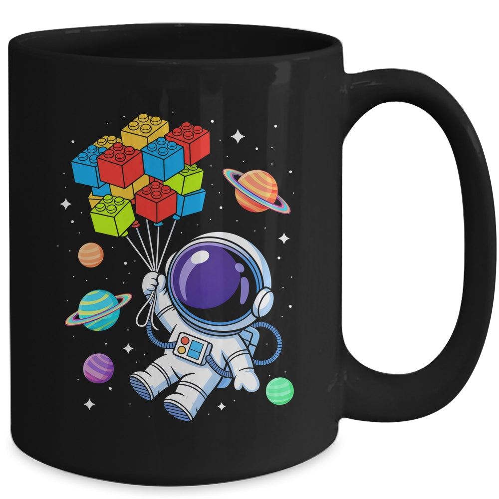 Space Astronaut Master Builder Funny Building Blocks Bricks Mug | teecentury