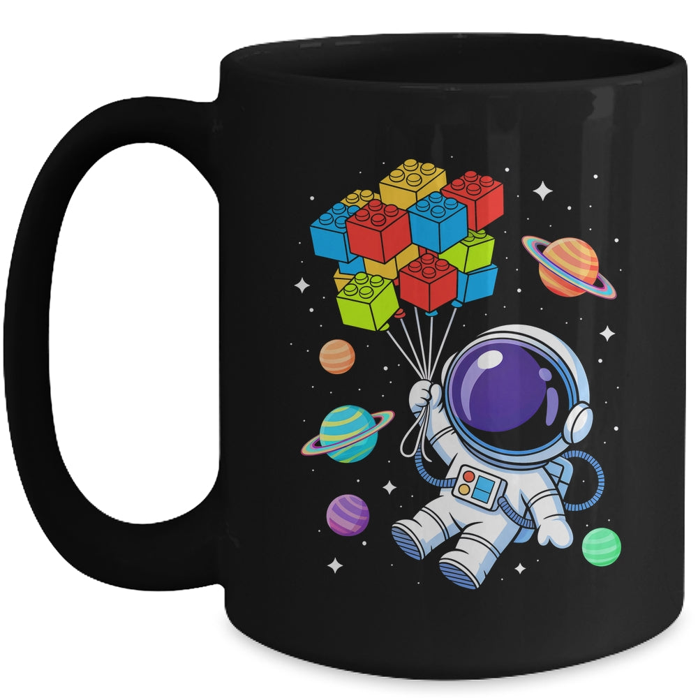Space Astronaut Master Builder Funny Building Blocks Bricks Mug | teecentury