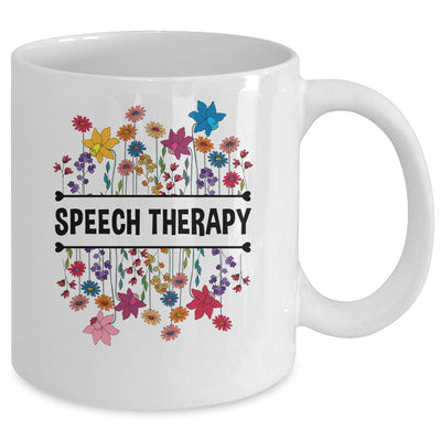 Speech Language Pathologist SLP Speech Therapy Pathology Flower Mug | teecentury