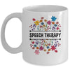 Speech Language Pathologist SLP Speech Therapy Pathology Flower Mug | teecentury