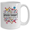 Speech Language Pathologist SLP Speech Therapy Pathology Flower Mug | teecentury