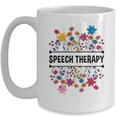 Speech Language Pathologist SLP Speech Therapy Pathology Flower Mug | teecentury