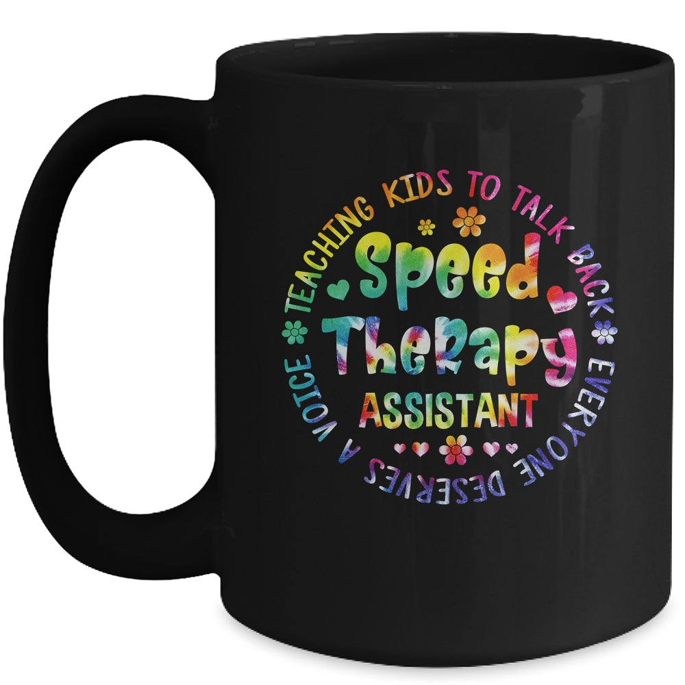 Speech Language Pathologist Speech Therapy Assistant Tie Dye Mug | teecentury