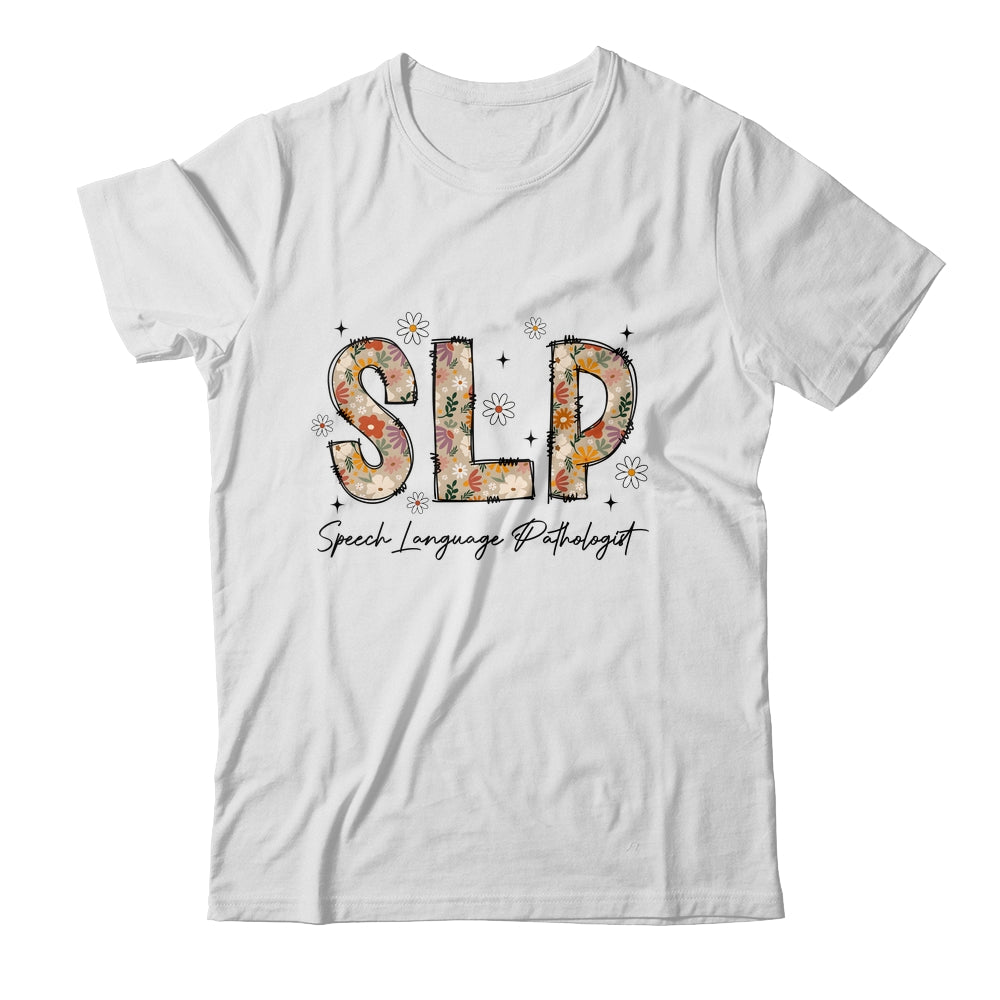 Speech Therapy Retro Flower Speech Language Pathologist SLP Shirt & Tank Top | teecentury